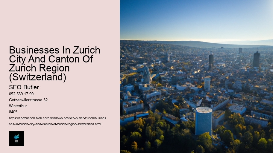 Businesses In Zurich City And Canton Of Zurich Region (Switzerland)